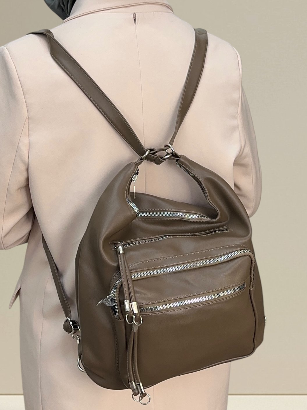 Salaş Model Otomatik Kadın Omuz-Sırt çantası