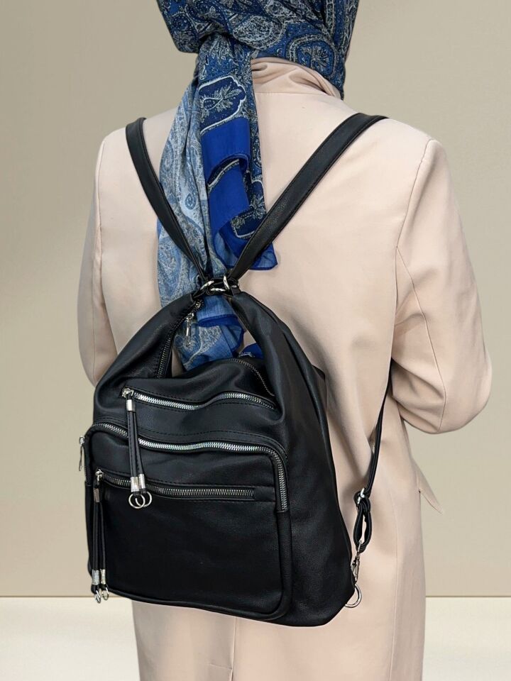 Salaş Model Otomatik Kadın Omuz-Sırt çantası