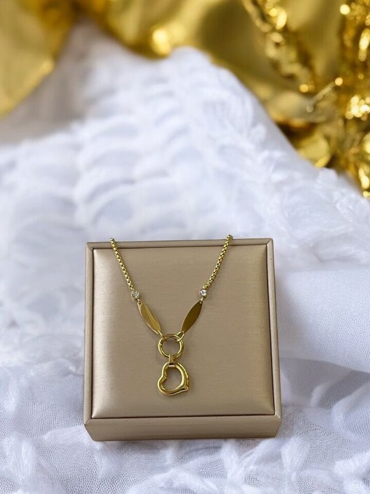 Kalpli Gold Kararmaz Çelik Kadın Kolye