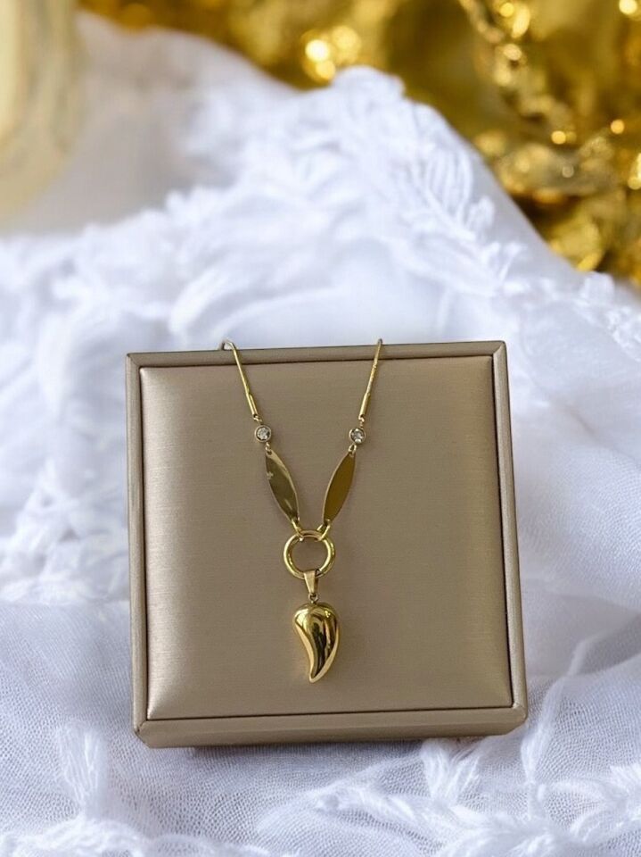 Gold Kararmaz Çelik Kadın Kolye