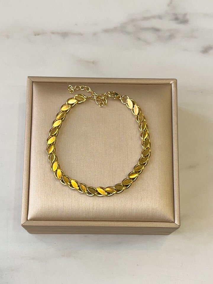 Gold Arpa Zincir Çelik Bileklik