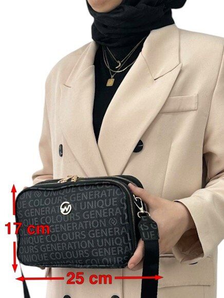 Baskılı Deri Büyük Boy Kadın Omuz Çantası