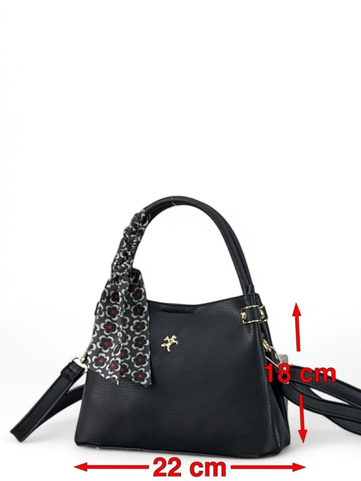Nas Bag Fularlı Kadın Çanta Siyah