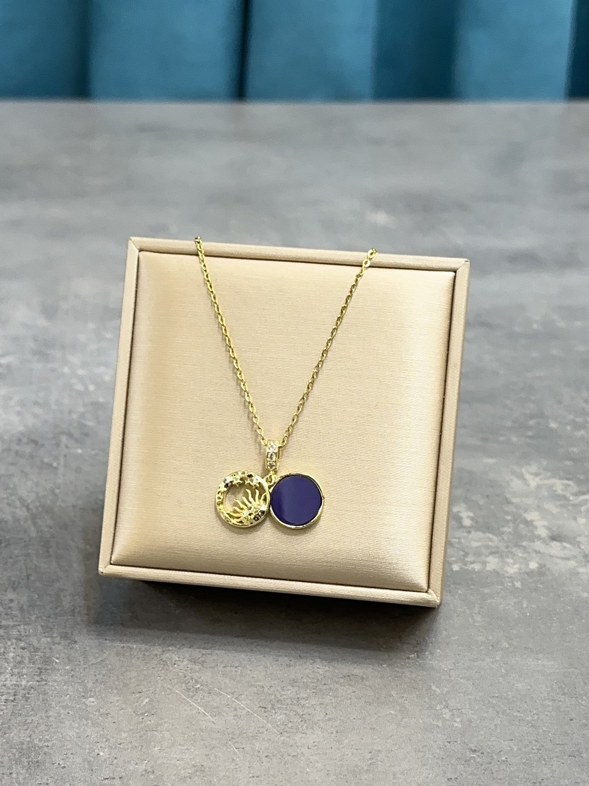 İkili Gold Kararmaz Çelik Kolye
