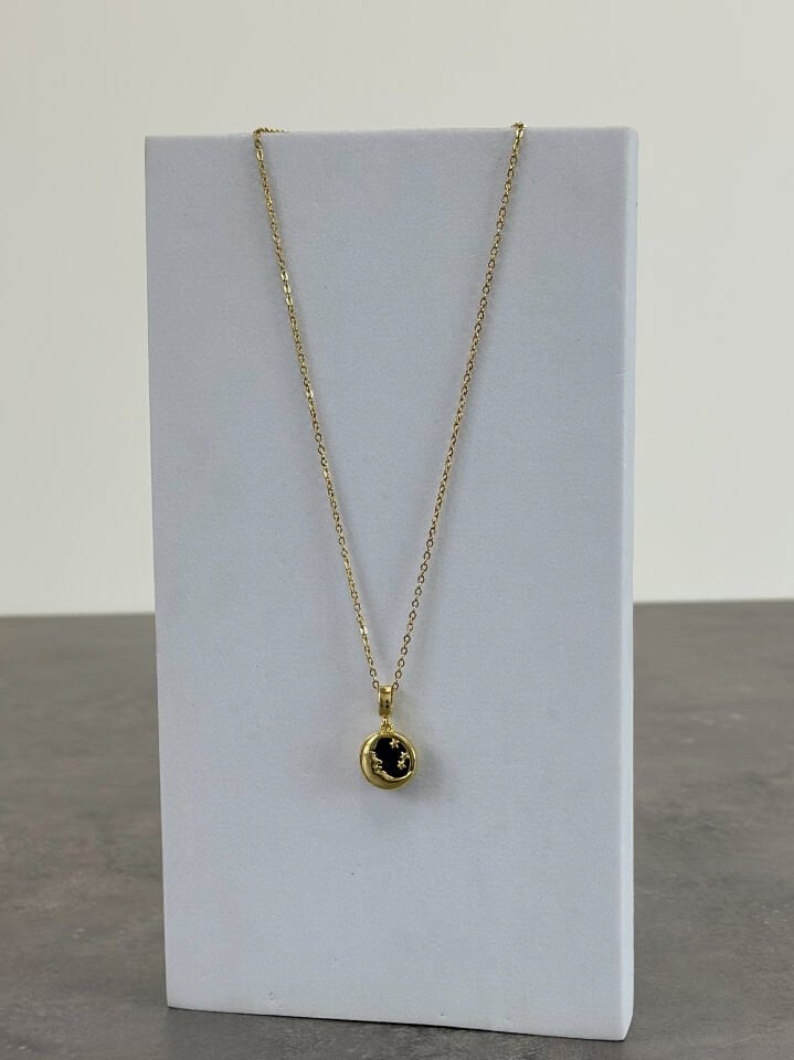 İkili Gold Kararmaz Çelik Kolye