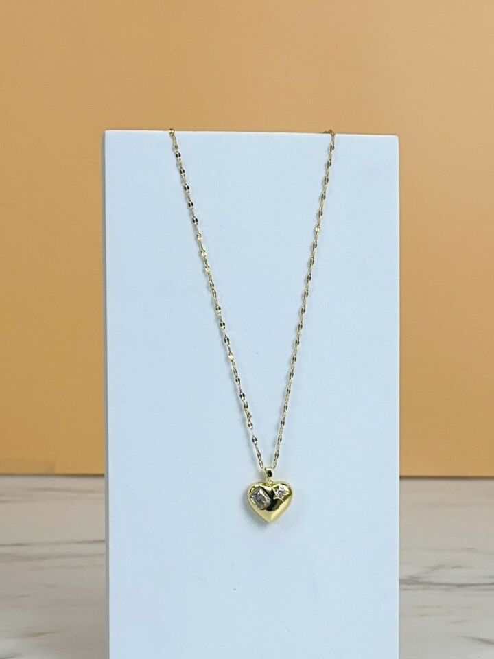 Kalpli Gold Kararmaz Çelik Kadın Kolye
