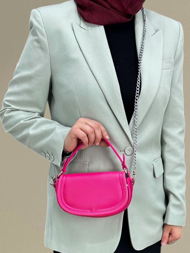 Kapaklı Küçük Genç Çanta pembe