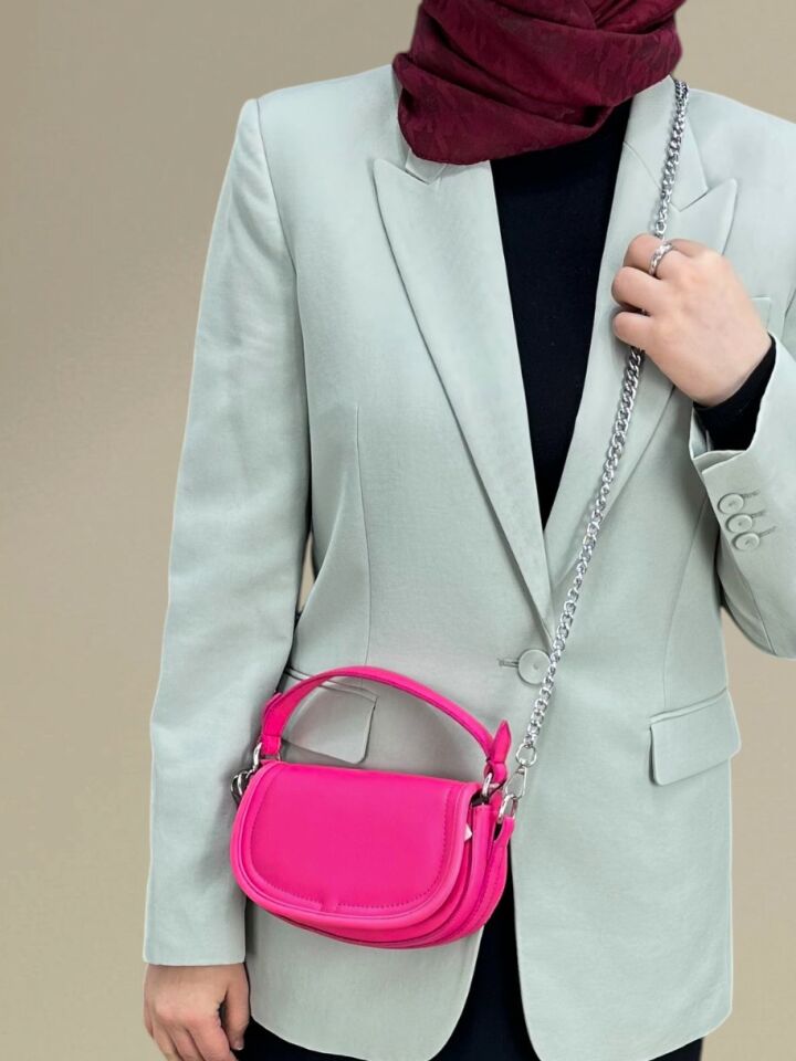 Kapaklı Küçük Genç Çanta pembe