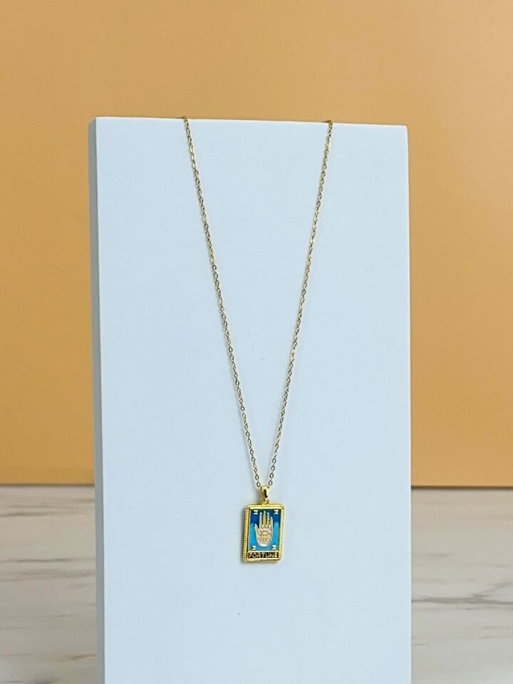 Gold Tarot Kararmaz Çelik Kadın Kolye Gold Tarot Kararmaz Çelik Kadın Kolye