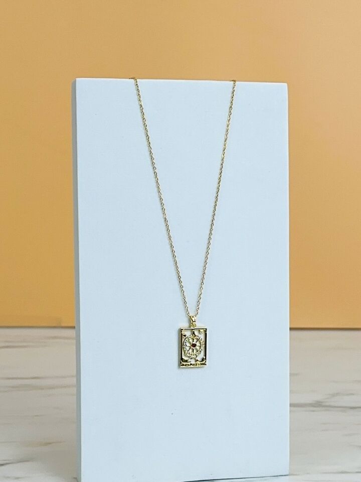 Gold Tarot Kararmaz Çelik Kadın Kolye Gold Tarot Kararmaz Çelik Kadın Kolye
