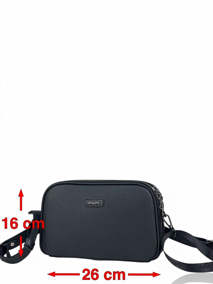 Nas Bag Baskılı Kadın Çanta Siyah