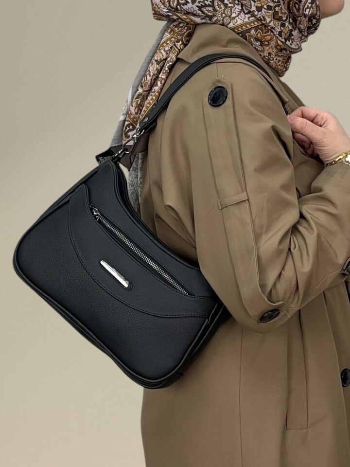 Nas Bag Baget Askılı Yumuşak Deri Çanta