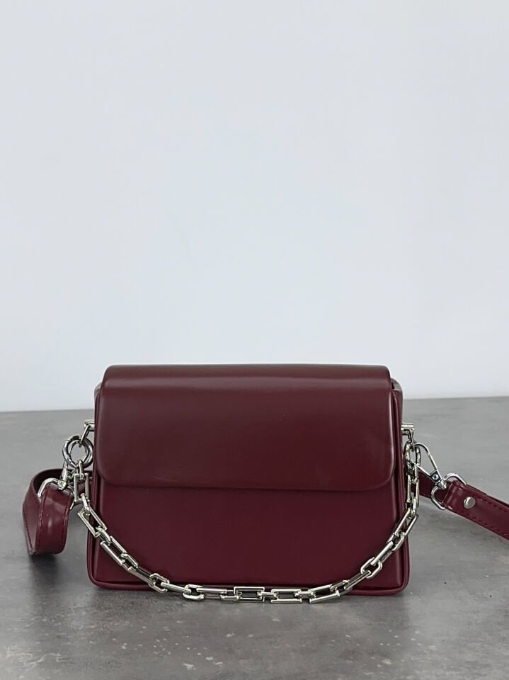 Zincirli Kutu Çanta Bordo