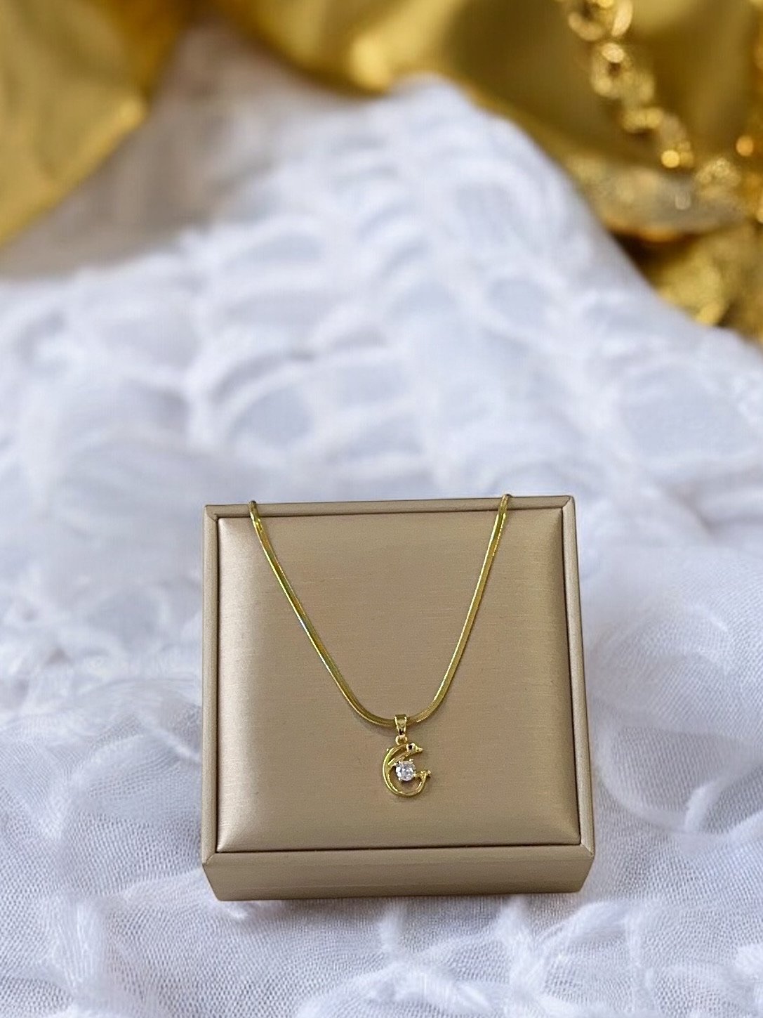 İtalyan Zincir Gold Kararmaz Çelik Kadın Kolye