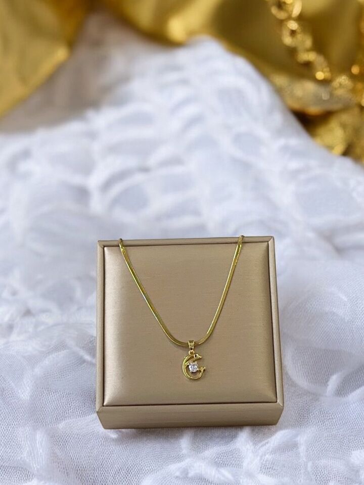 İtalyan Zincir Gold Kararmaz Çelik Kadın Kolye